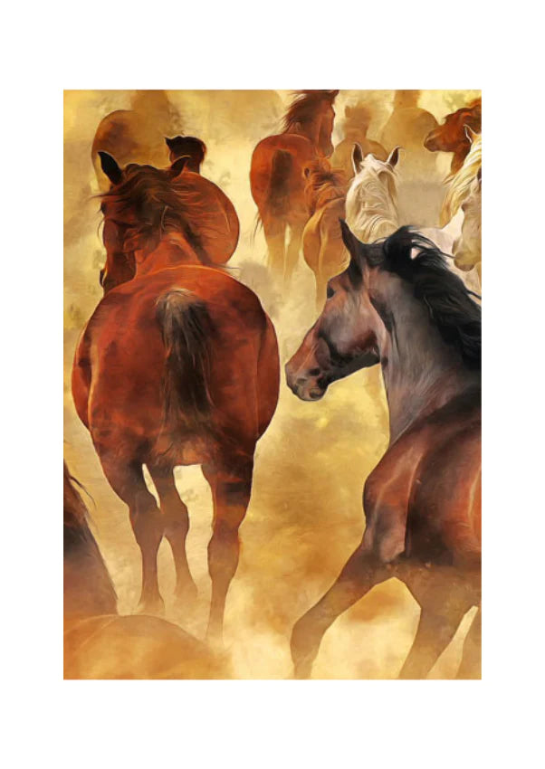 Herd Of Horses - Decoupage Paper