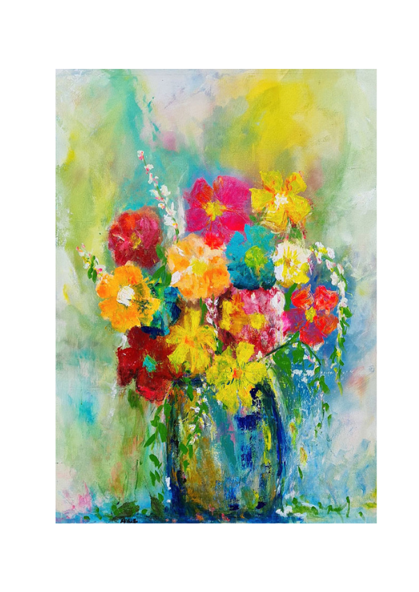 Karen's Technicolour Bouquet - Decoupage Paper