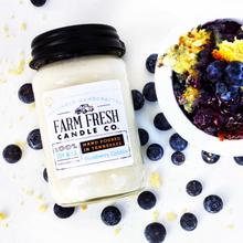 Load image into Gallery viewer, Blueberry Cobbler Scented Mason Jar Candle
