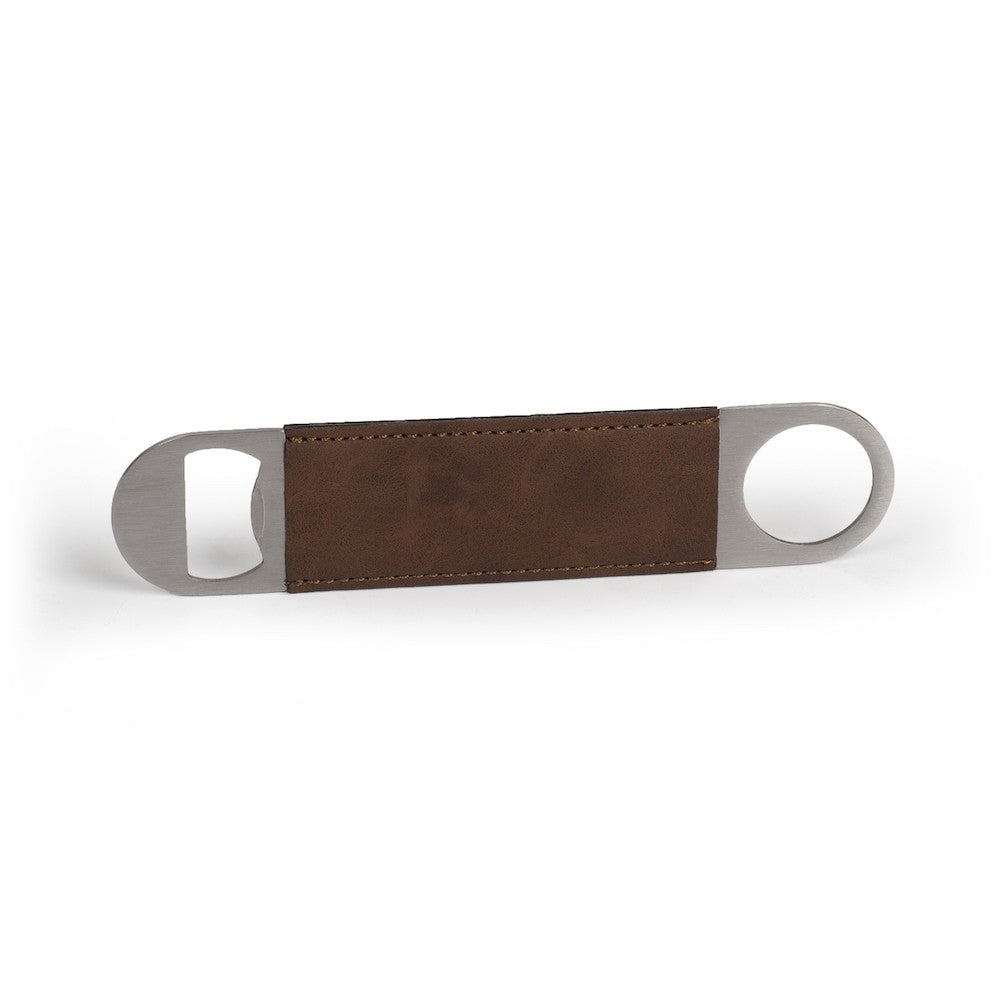 Custom Engraved Faux Leather Wrapped Bottle Opener