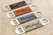 Load image into Gallery viewer, Custom Engraved Faux Leather Wrapped Bottle Opener
